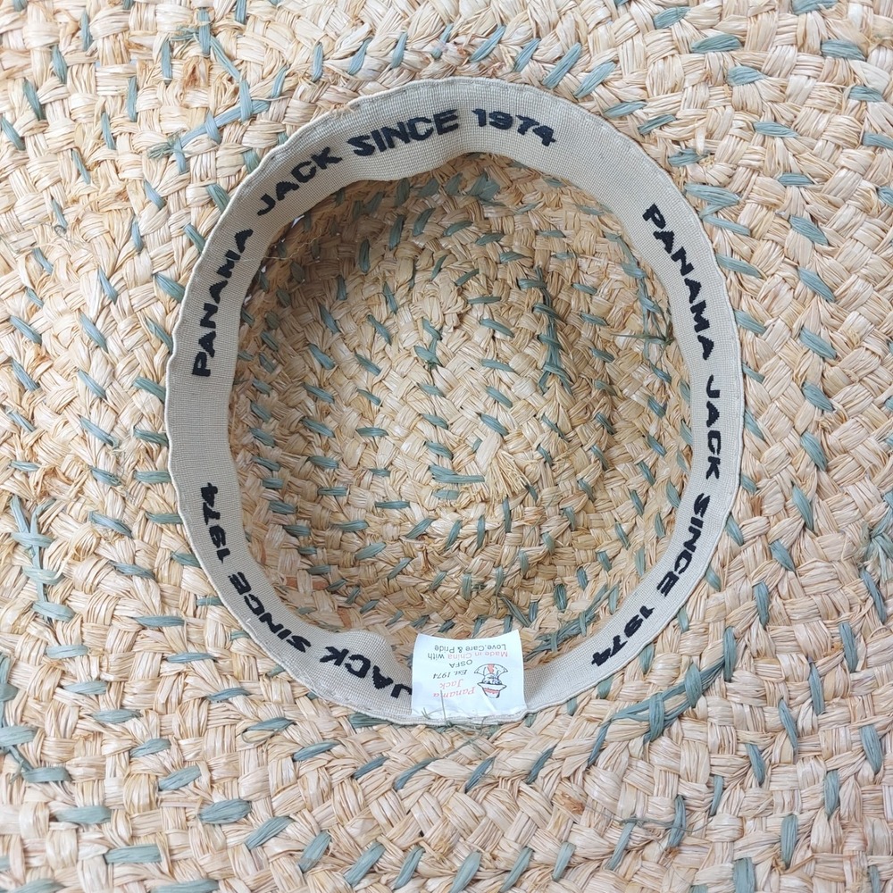 Panama Jack Large 16" Brim Straw Hat OSFM Beach Vacation Summer - Picture 7 of 8